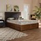 Baxton Studio Elin Upholstered Walnut Finished King Size Platform Bed with Drawers 159-9871 - alternate 9